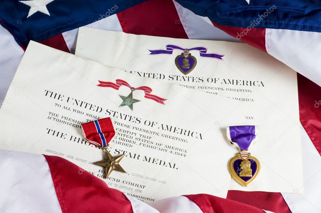 Purple Heart and Bronze Star — Stock Photo © rcarner 1988668
