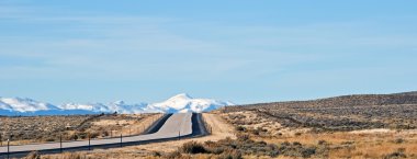 Panoramic view of the Wind River mtns clipart