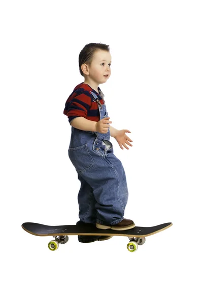 Baby riding a skateboard — Stock Photo, Image