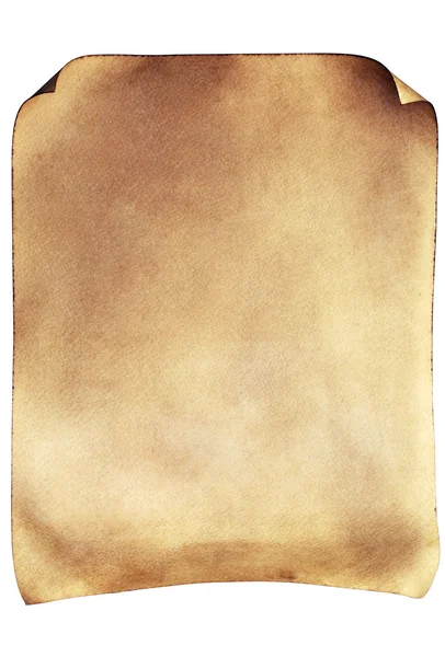 Äldre pergament med platta kanter — Stockfoto