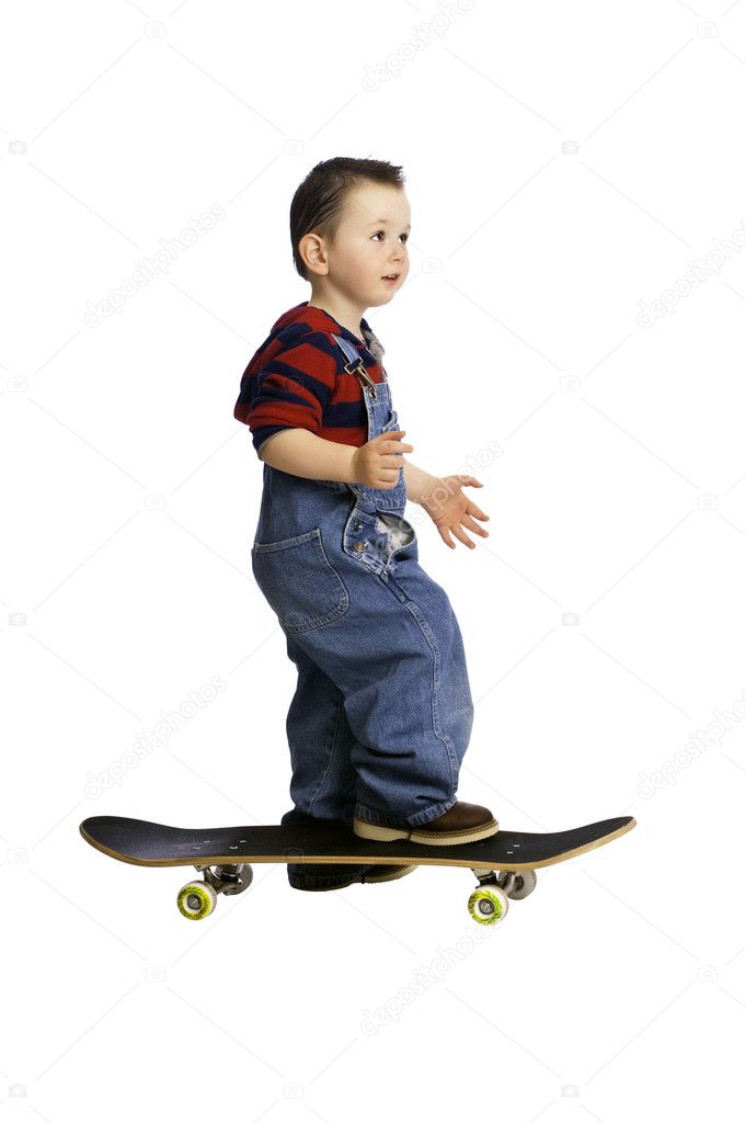 Baby riding a skateboard — Stock Photo © rcarner 2101276