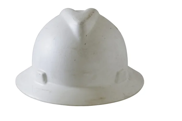 White hardhat from the front — Stock Photo, Image