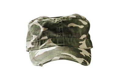 Green camouflage cap clipart