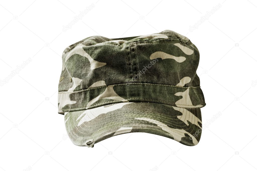 Green camouflage cap