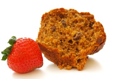 Bran Muffin & Strawberry clipart