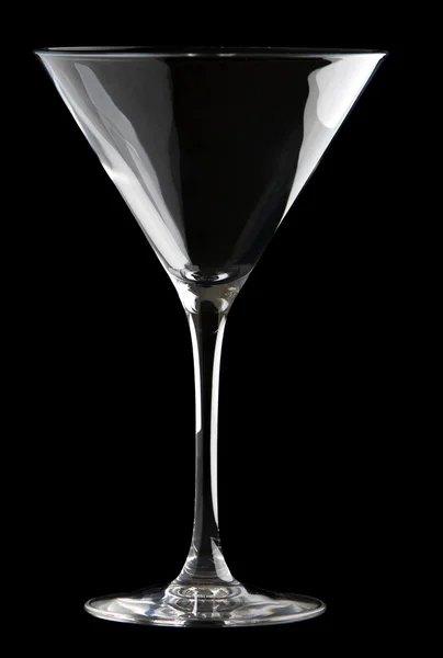 Martini glass isolated black background — Stock Photo, Image