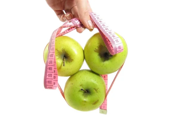 Apple and tape — Stock Photo, Image