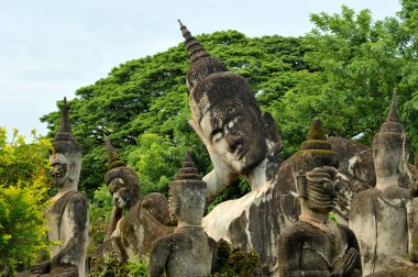 Buddha statue in laos clipart