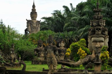 Buddha statue in laos clipart