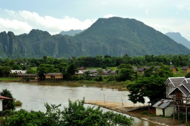 vang vieng, laos peyzaj