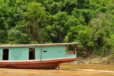 Boat at the mekong river clipart