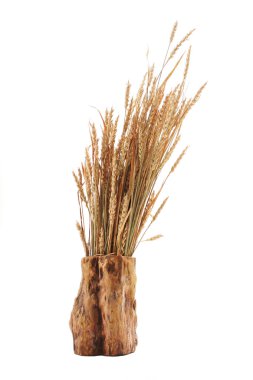 Vase with ears of wheat clipart
