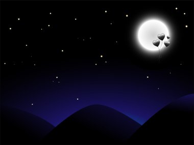 Balloon Moon clipart