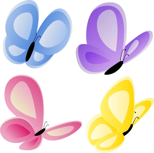 Butterfly Set — Stock Vector