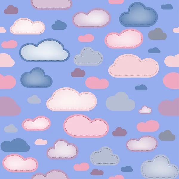 Wolken nahtloser Hintergrund — Stockvektor