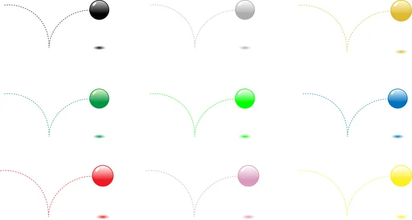 Studsande bollar — Stock vektor
