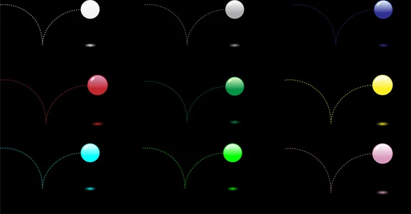 Balles rebondissantes — Image vectorielle