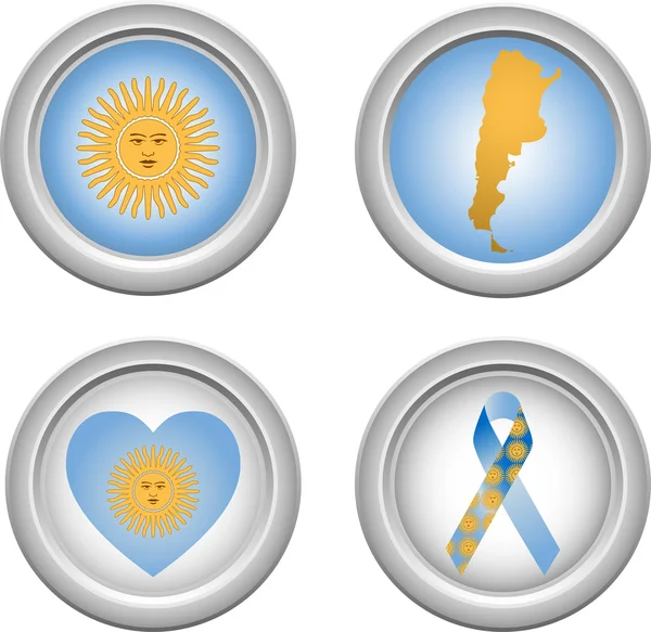 Buttons Argentina — Stock Vector
