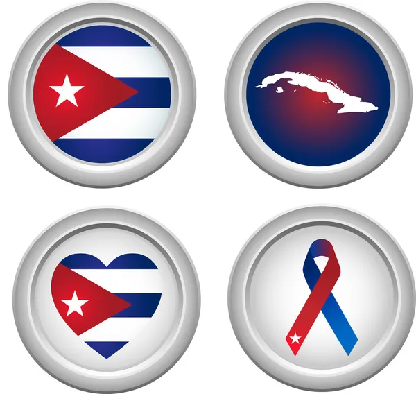 Botones de Cuba — Vector de stock