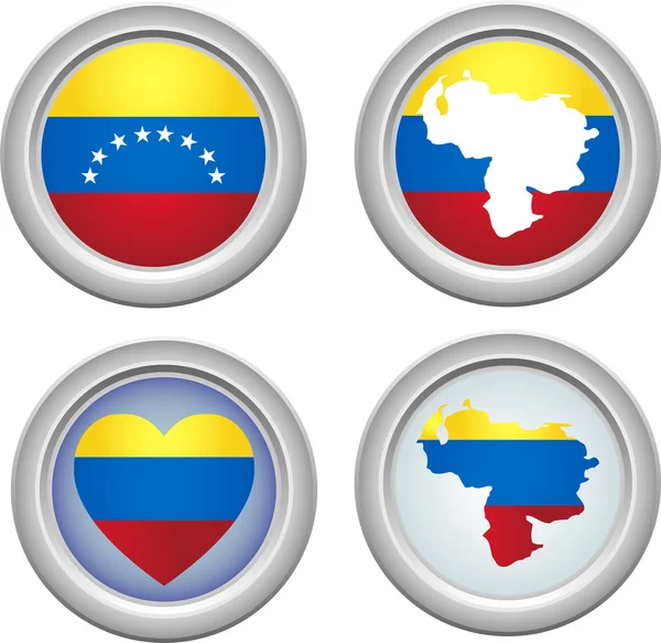 stock vector Venezuela Buttons