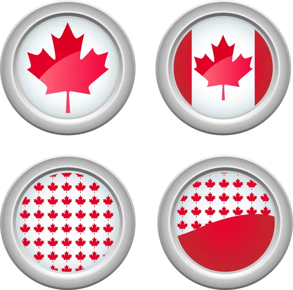 Botones de Canadá — Vector de stock