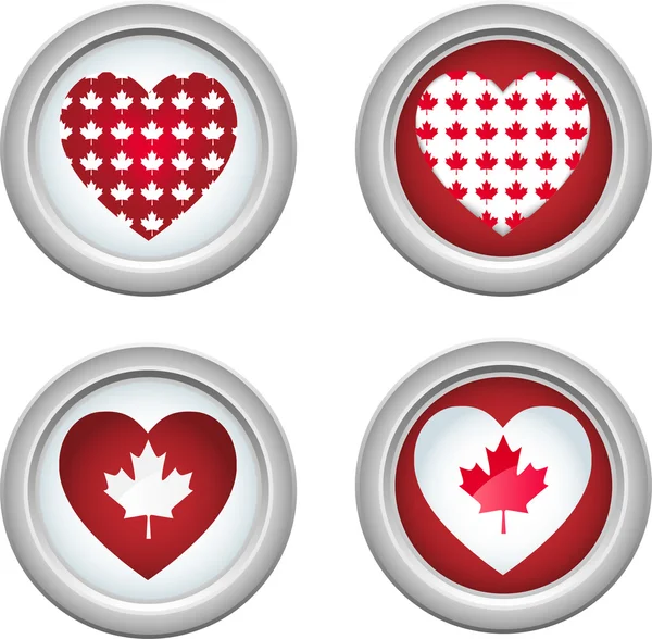 カナダ buttons3 — ストックベクタ