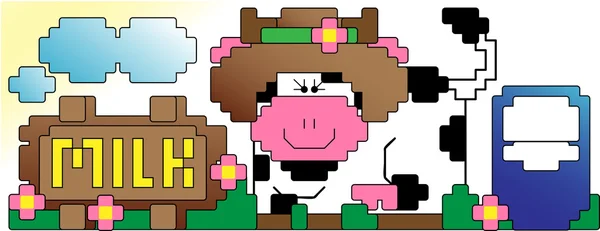 stock vector Cow and Milk