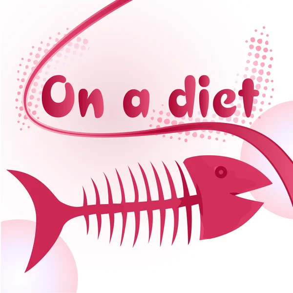 Dietní rybí kosti — Stockový vektor