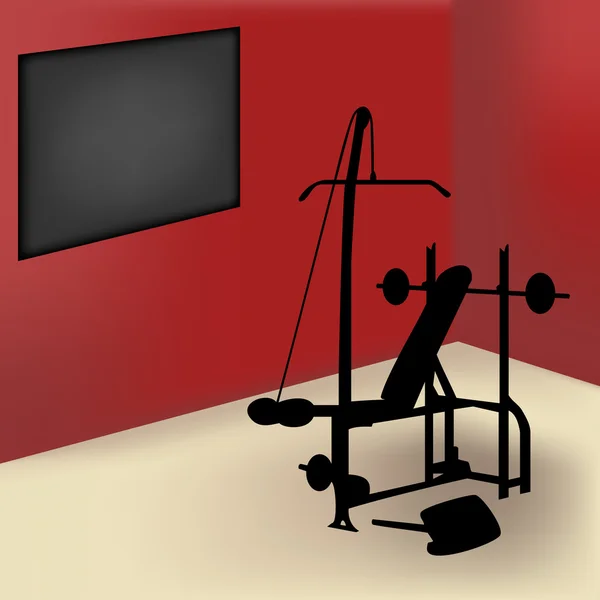 Salle de gym — Image vectorielle