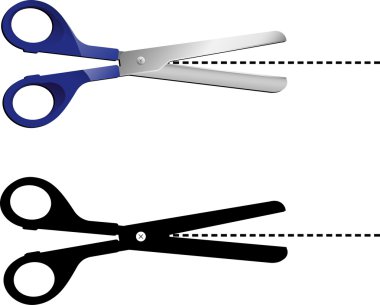 Highly detailed scissors clipart