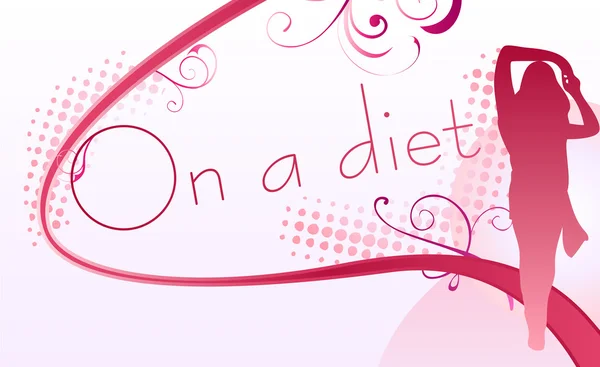 Op een dieet — Stockvector