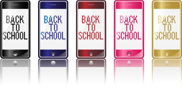 Telefoon terug naar school — Stockvector