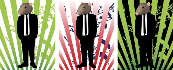 Rat en costume — Image vectorielle