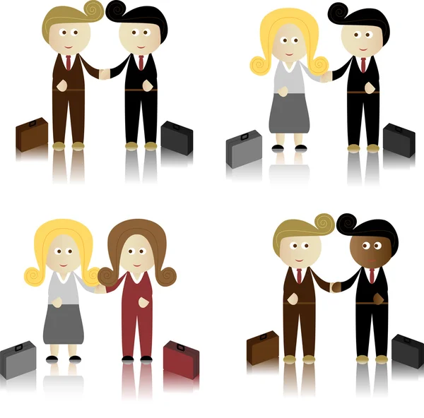 Hommes d'affaires et femmes d'affaires — Image vectorielle