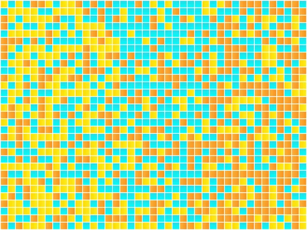 Oranžové, žluté a modré mozaika. — Stockový vektor