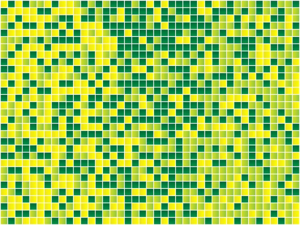 Nahtloses gelbes und grünes Mosaik. — Stockvektor