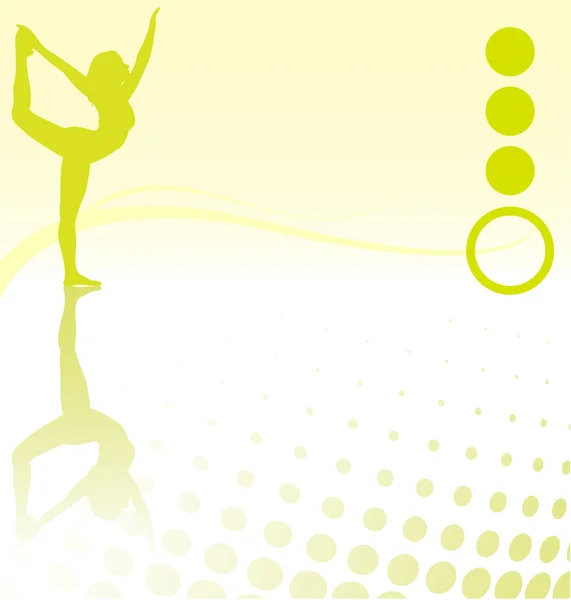 Fille faire du yoga — Image vectorielle