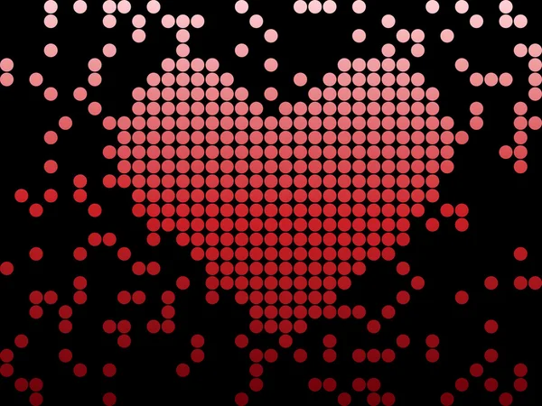 デジタル愛バレンタインの日心 — ストックベクタ