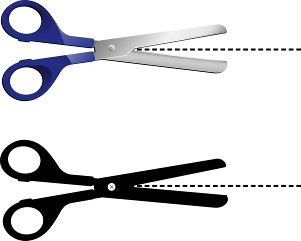 Высокодетальные ножницы — стоковый вектор