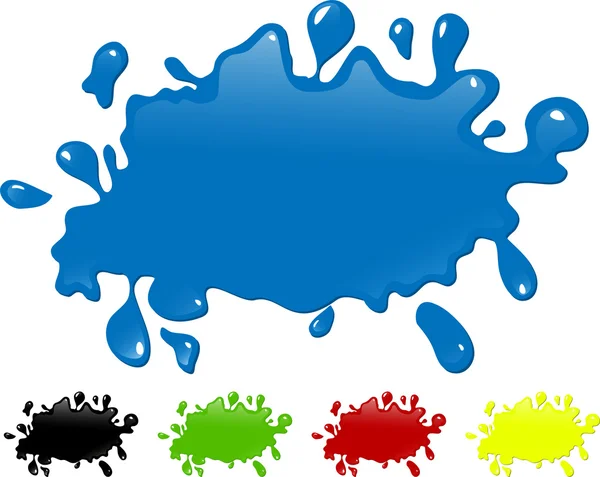 stock vector Several colors ink splash.