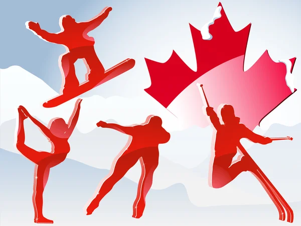 加拿大温哥华冬季奥运会 2010年. — 图库矢量图片