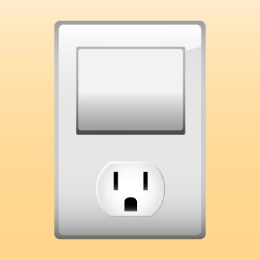 Electric outlet and light switch. clipart