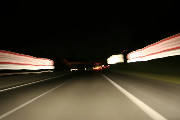 Night on the road — Stock Photo, Image