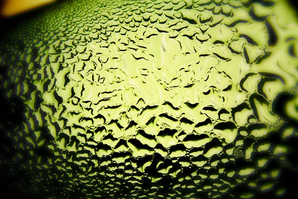Green drops of water — Stock Photo, Image