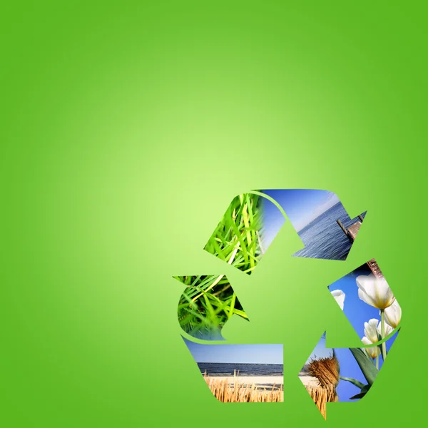 Símbolo da reciclagem  . — Fotografia de Stock