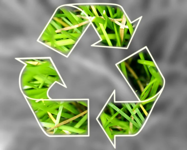 Recyklované symbol . — Stock fotografie