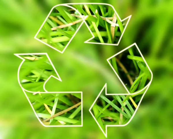 Símbolo da reciclagem  . — Fotografia de Stock