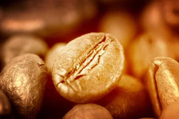 Geurige gebakken bonen van de koffie — Stockfoto