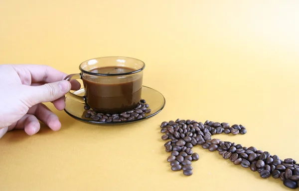 Tasse mit Kaffee — Stockfoto