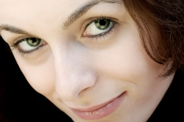 Жінка з зеленими очима — стокове фото